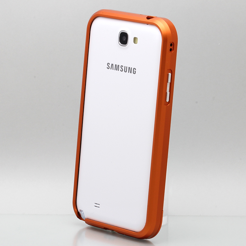 GALAXY NOTE 2 threebeans; Galaxy Note II  SC-02E アルミバンパーケース オレンジ