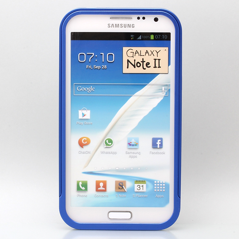 GALAXY NOTE 2 threebeans; Galaxy Note II  SC-02E アルミバンパーケース ブルー