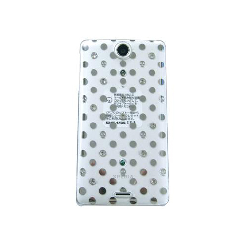 docomo Xperia GX SO-04D iDress™ Xperia GX対応 バックカバー スカルドット