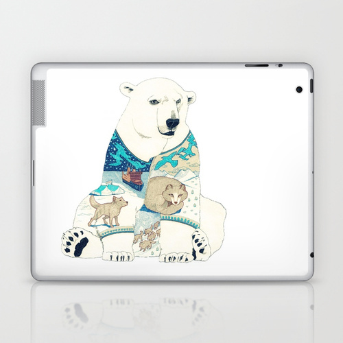 iPad sosiety6 ソサエティ6 LAPTOP & iPad アイパッド  シール Polar Bear 