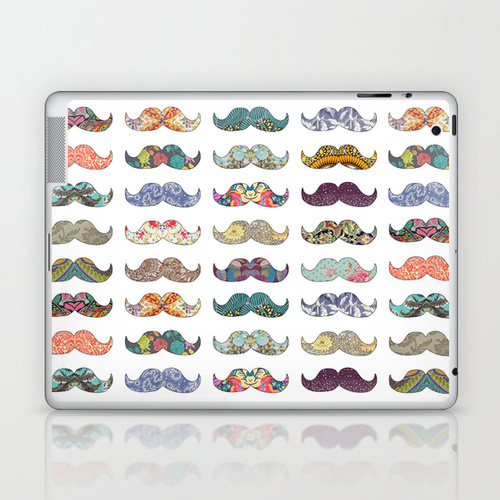 iPad sosiety6 ソサエティ6 LAPTOP & iPad アイパッド  シール Mustache Mania 