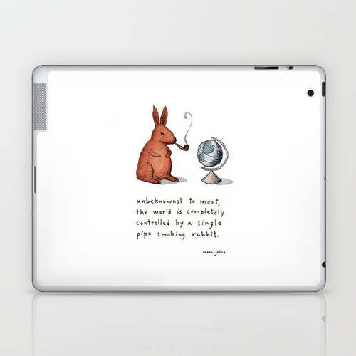 iPad sosiety6 ソサエティ6 LAPTOP & iPad アイパッド  シール Pipe-smoking rabbit