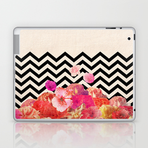 iPad sosiety6 ソサエティ6 LAPTOP & iPad アイパッド  シール Chevron Flora II