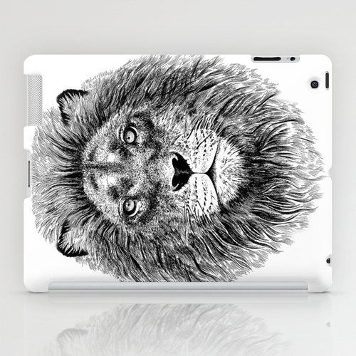 iPad sosiety6 ソサエティ6 iPadcase アイパッドケース Black+White Lion