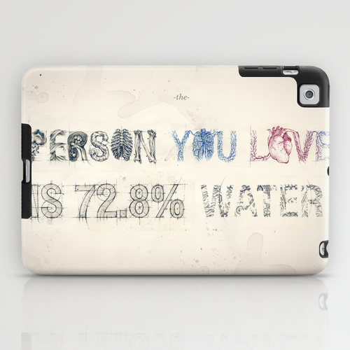 iPad mini sosiety6 ソサエティ6 iPadcase mini アイパッドミニケース The Person You Love Is 72.8% Water