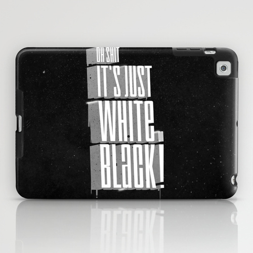 iPad mini sosiety6 ソサエティ6 iPadcase mini アイパッドミニケース White on black !