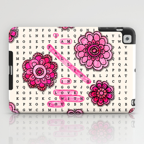 iPad mini sosiety6 ソサエティ6 iPadcase mini アイパッドミニケース Wordsearch LOVE: Falling