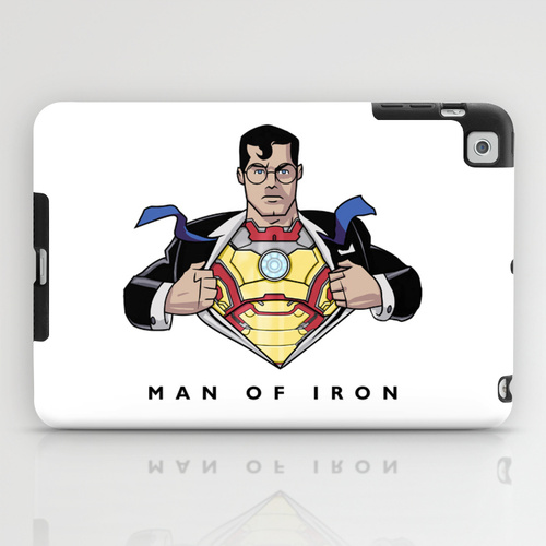 iPad mini sosiety6 ソサエティ6 iPadcase mini アイパッドミニケース Man of Iron (white)