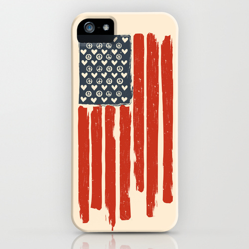 iPhone 5 ソサエティー6 iPhone5ケース/Red and Blue and White