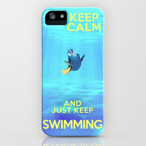 iPhone 5 ソサエティー6 iPhone5ケース/Keep Calm and Just Keep Swimming REDUX