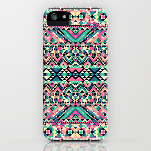 iPhone 5 sosiety6 ソサエティー6 iPhone5ケース/Pink Turquoise Girly Aztec Andes Tribal Pattern