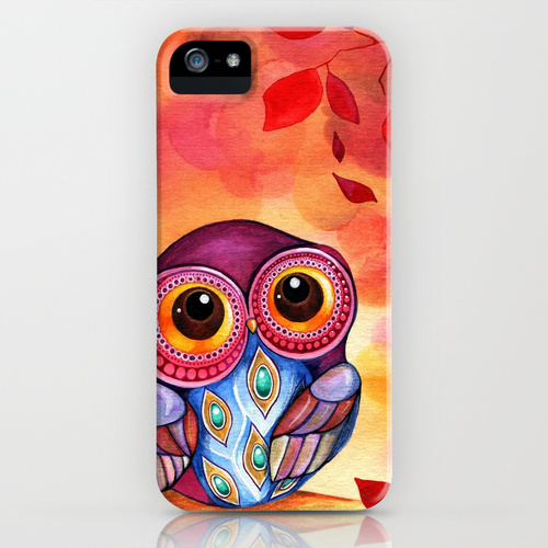 iPhone 5 ソサエティー6 iPhone5ケース/Owl's First Fall Leaf