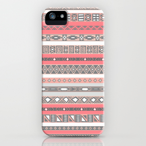 iPhone 5 sosiety6 ソサエティー6 iPhone5ケース/Aztec Print Peach Rose Salmon Grey