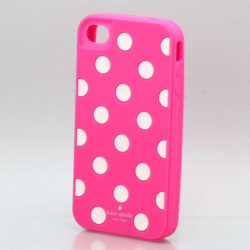 iPhone 4/4S KateSpade ケイトスペード iPhone ケース ソフト /ドットピンク