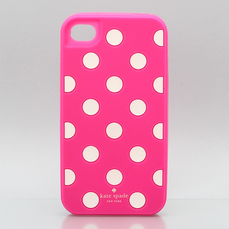 iPhone 4/4S KateSpade ケイトスペード iPhone ケース ソフト /ドットピンク