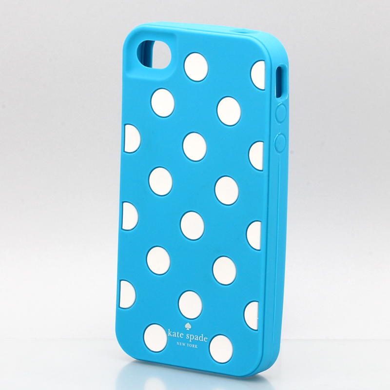 iPhone 4/4S KateSpade ケイトスペード iPhone ケース ソフト /ドットブルー