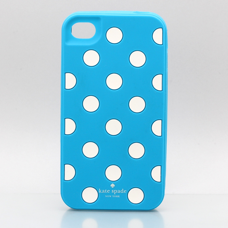 iPhone 4/4S KateSpade ケイトスペード iPhone ケース ソフト /ドットブルー