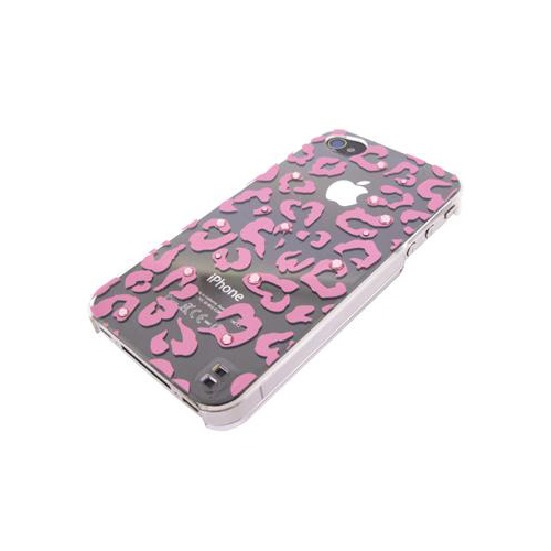 iPhone 4/4S iDress™ メタリックカバー iPhone4S/4対応 レオパードピンク