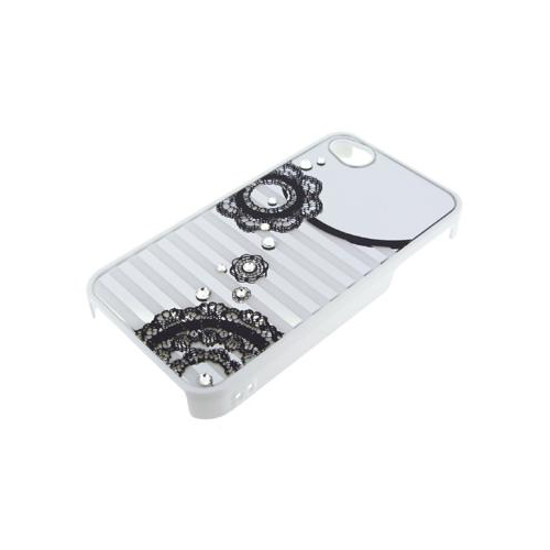 iPhone 4/4S iDress™ ミラージュエリーカバー iPhone4S/4対応 レースホワイト