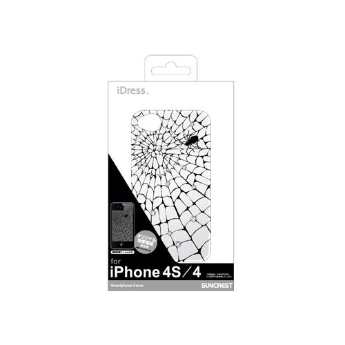 iPhone 4/4S iDress™ バックカバー iPhone4S/4対応 スパイダーブラック