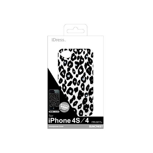 iPhone 4/4S iDress™ バックカバー iPhone4S/4対応 レオパードブラック