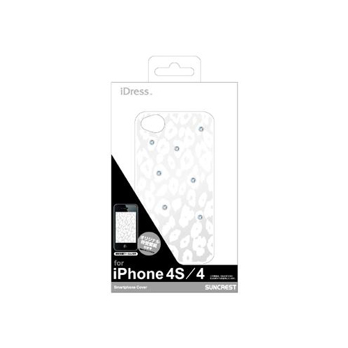 iPhone 4/4S iDress™ バックカバー iPhone4S/4対応 レオパードホワイト